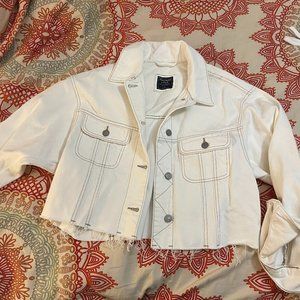 Abercrombie White Denim Jacket